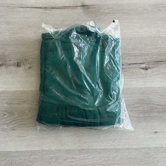 Victoria Secret‎ Cotton Fleece Corset 1/2 zip Mock Neck Green XXL NWT IN PKG - Picture 7 of 7